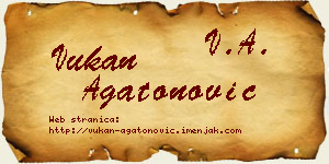 Vukan Agatonović vizit kartica